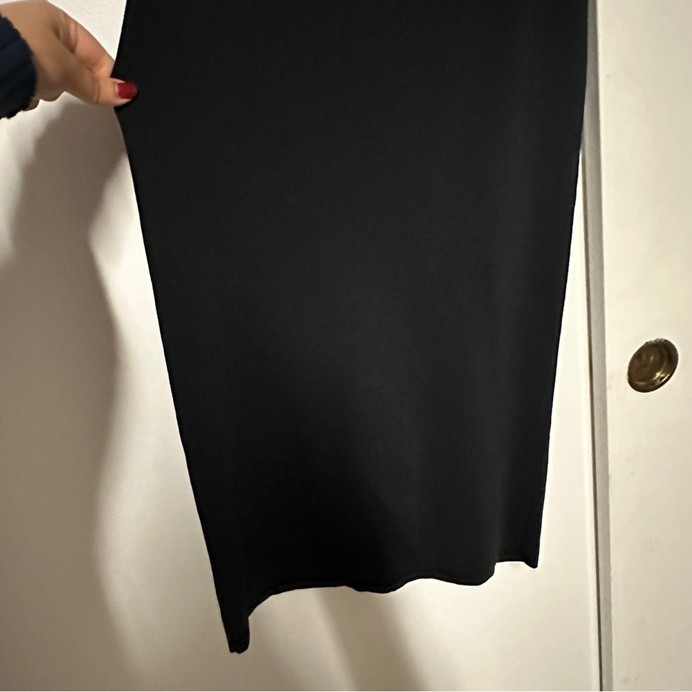 Theory Daverin Lustrate Black Sheath Midi Dress Size Small - Picture 6 of 8